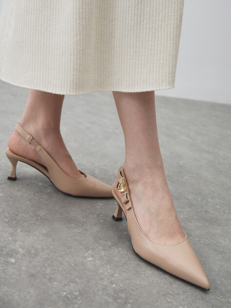 Женские туфли с открытой пяткой (слинг-бэк) LOVE MOSCHINO HEART SCULPTURE, Артикул JA10155G, розовато-бежевый | 4404730. Ракурс 6 Женские туфли с открытой пяткой (слинг-бэк) LOVE MOSCHINO HEART SCULPTURE, Артикул JA10155G, розовато-бежевый | 4404730. Ракурс 6