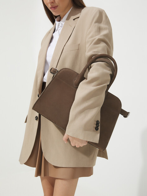 Женский тоут CALZETTI, Артикул ASHLEY MEDIUM, серо-коричневый | 4406296. Ракурс 2 Женский тоут CALZETTI, Артикул ASHLEY MEDIUM, серо-коричневый | 4406296. Ракурс 2