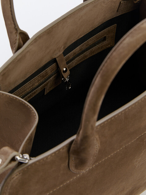 Женский тоут CALZETTI, Артикул ASHLEY MEDIUM, серо-коричневый | 4406296. Ракурс 5 Женский тоут CALZETTI, Артикул ASHLEY MEDIUM, серо-коричневый | 4406296. Ракурс 5