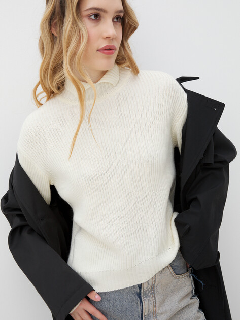 Женский свитер MAISON DAVID, Артикул 2024-059-1, молочно-белый | 4406490. Ракурс 5