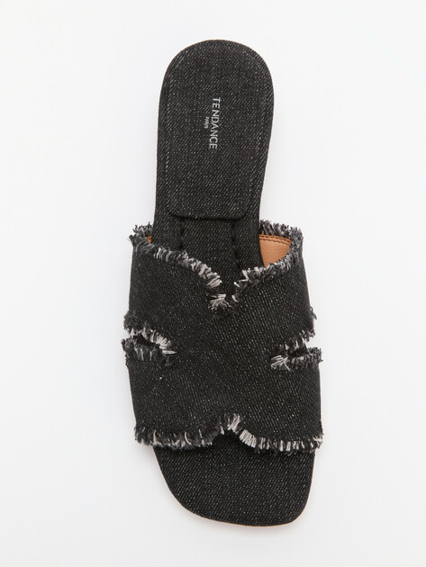 Женские мюли из денима TENDANCE, Артикул SW501-5, черный | 4409000. Ракурс 5 Женские мюли из денима TENDANCE, Артикул SW501-5, черный | 4409000. Ракурс 5