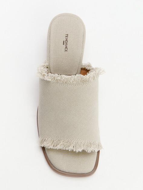 Мюли из денима TENDANCE, Артикул SW503-6, бледно-серый | 4409359. Ракурс 5