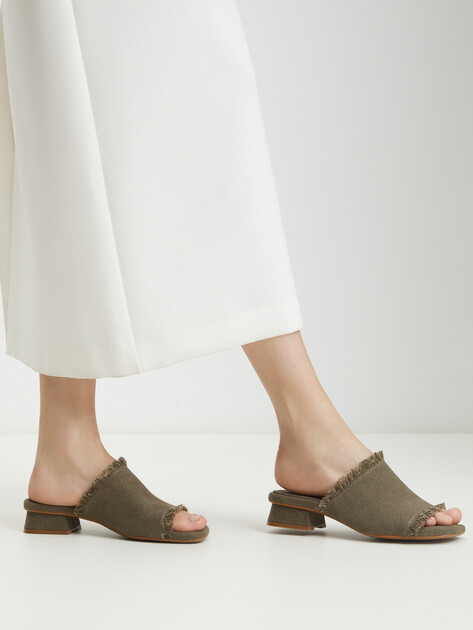 Мюли из денима TENDANCE, Артикул SW501-6, хаки | 4409416. Ракурс 2 Мюли из денима TENDANCE, Артикул SW501-6, хаки | 4409416. Ракурс 2