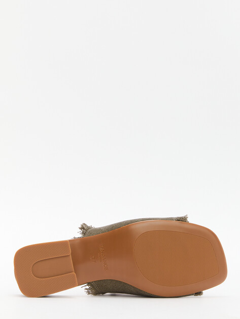 Мюли из денима TENDANCE, Артикул SW501-6, хаки | 4409416. Ракурс 4 Мюли из денима TENDANCE, Артикул SW501-6, хаки | 4409416. Ракурс 4