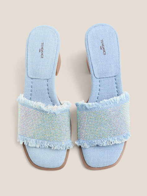 Мюли из денима TENDANCE, Артикул SW505-8, голубой | 4409830. Ракурс 4