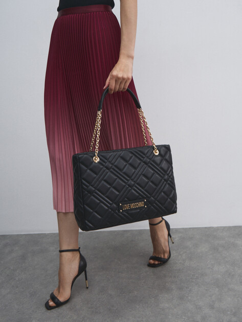 Женская сумка  LOVE MOSCHINO QUILTED BAG, Артикул JC4145PP SS25, черный | 4410195. Ракурс 5