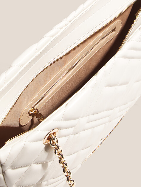 Женская сумка  LOVE MOSCHINO QUILTED BAG, Артикул JC4145PP SS25, молочно-белый | 4410249. Ракурс 4