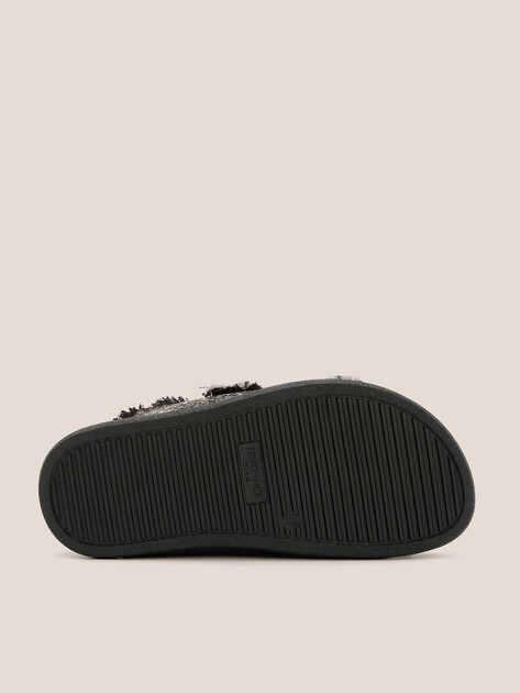 Женские шлепанцы из денима TENDANCE, Артикул DL2510-1, черный | 4411588. Ракурс 3