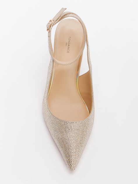 Женские туфли с открытой пяткой (слинг-бэк) TENDANCE, Артикул GLC4900-01, золотой | 4414199. Ракурс 5