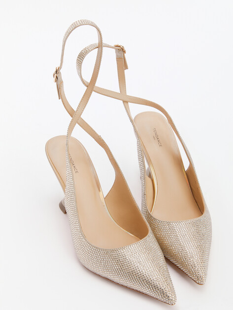 Женские туфли с открытой пяткой (слинг-бэк) TENDANCE, Артикул GLC4900-01, золотой | 4414199. Ракурс 6