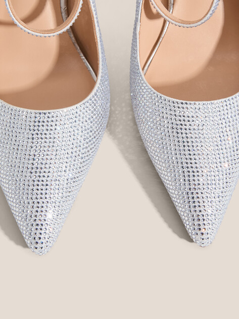 Женские туфли с открытой пяткой (слинг-бэк) TENDANCE, Артикул GLC4900-01, серебряный | 4414207. Ракурс 4