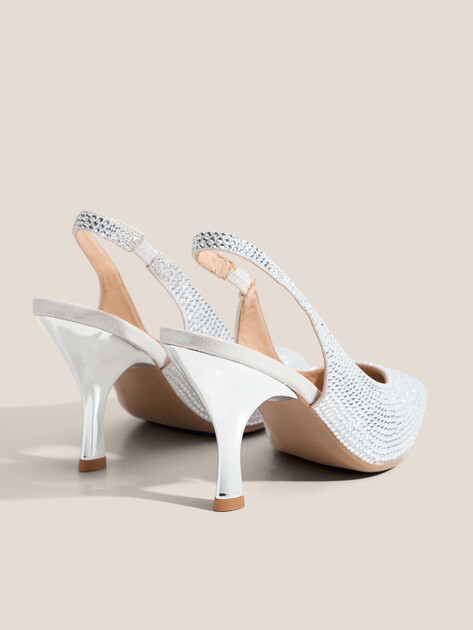 Женские туфли с открытой пяткой (слинг-бэк) TENDANCE, Артикул GLC7534-01, серебряный | 4414992. Ракурс 5