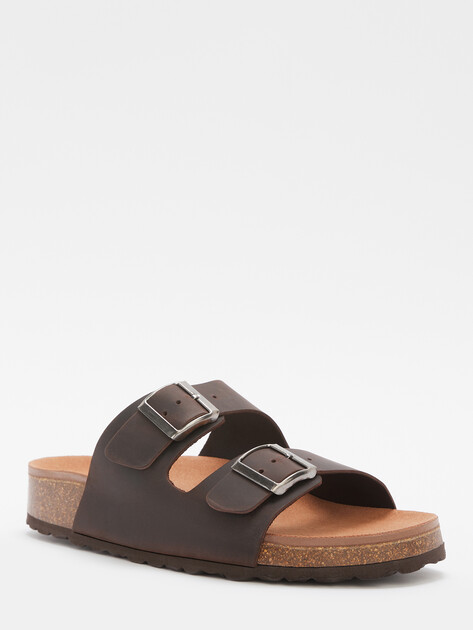 Мужские шлепанцы BIO GREEN, Артикул 14880-M-PT60-1-GEL-R, шоколадный | 4415592. Ракурс 3