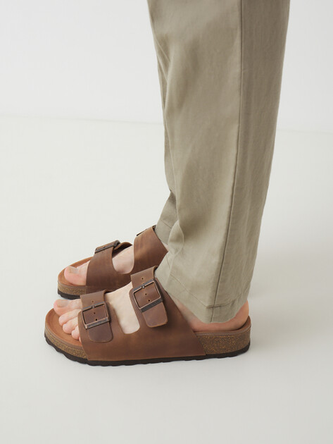 Мужские шлепанцы BIO GREEN, Артикул 14880-M-PT60-1-GEL-R, коричневый | 4415606. Ракурс 2