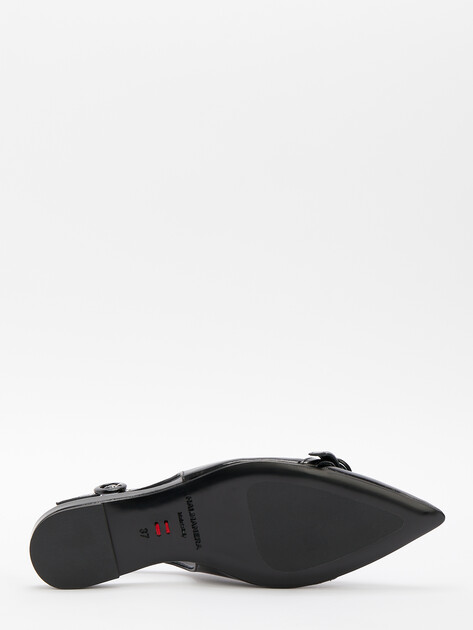 Балетки с открытой пяткой (слинг-бэк) HALMANERA LAS, Артикул LAS39, черный | 4417240. Ракурс 4