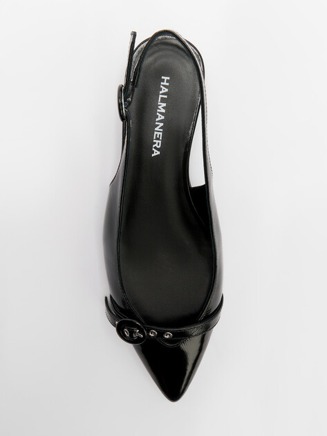 Балетки с открытой пяткой (слинг-бэк) HALMANERA LAS, Артикул LAS39, черный | 4417240. Ракурс 5