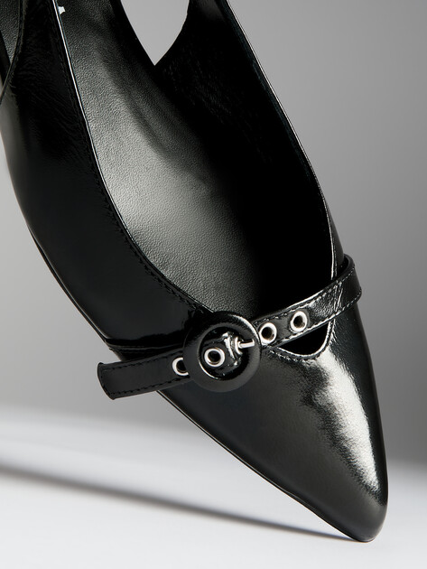 Балетки с открытой пяткой (слинг-бэк) HALMANERA LAS, Артикул LAS39, черный | 4417240. Ракурс 6