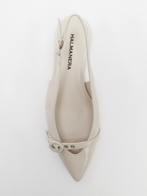 Балетки с открытой пяткой (слинг-бэк) HALMANERA LAS, Артикул LAS39, бежево-серый | 4417296. Ракурс 5