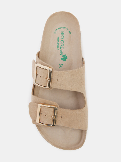 Женские шлепанцы BIO GREEN, Артикул 15352-W-PT10-8, серо-бежевый | 4419519. Ракурс 5
