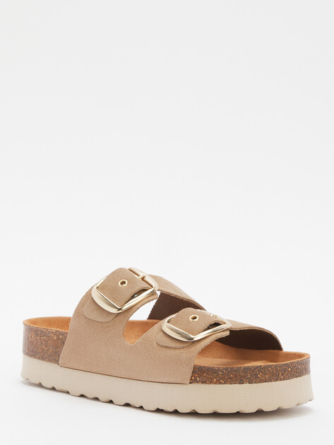 Женские шлепанцы BIO GREEN, Артикул 14411-W-PT150-1-RDV, серовато-бежевый | 4419624. Ракурс 3