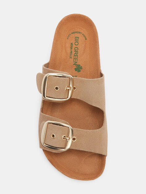 Женские шлепанцы BIO GREEN, Артикул 14411-W-PT150-1-RDV, серовато-бежевый | 4419624. Ракурс 5