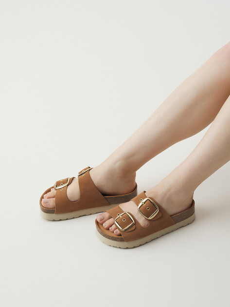 Женские шлепанцы BIO GREEN, Артикул 14411-W-PT150-1-RDV, светло-коричневый | 4419645. Ракурс 2