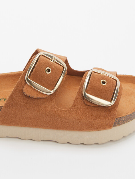 Женские шлепанцы BIO GREEN, Артикул 14411-W-PT150-1-RDV, светло-коричневый | 4419645. Ракурс 6