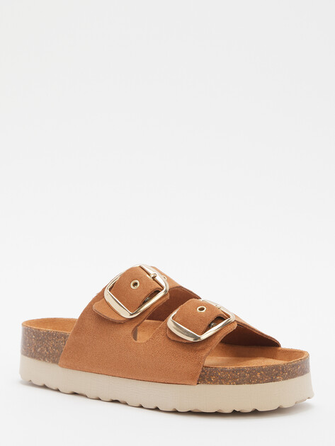 Женские шлепанцы BIO GREEN, Артикул 14411-W-PT150-1-RDV, светло-коричневый | 4419645. Ракурс 3