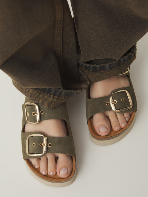 Женские шлепанцы BIO GREEN, Артикул 14411-W-PT150-1-RDV, серо-зеленый | 4419678. Ракурс 2 Женские шлепанцы BIO GREEN, Артикул 14411-W-PT150-1-RDV, серо-зеленый | 4419678. Ракурс 2