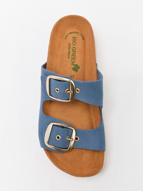 Женские шлепанцы BIO GREEN, Артикул 14411-W-PT150-1-RDV, серо-синий | 4419723. Ракурс 5