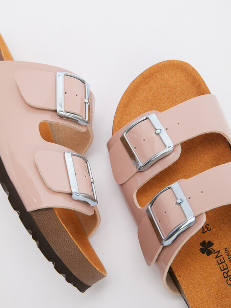 Женские шлепанцы BIO GREEN, Артикул 15414, пыльно-розовый | 4420358. Ракурс 6