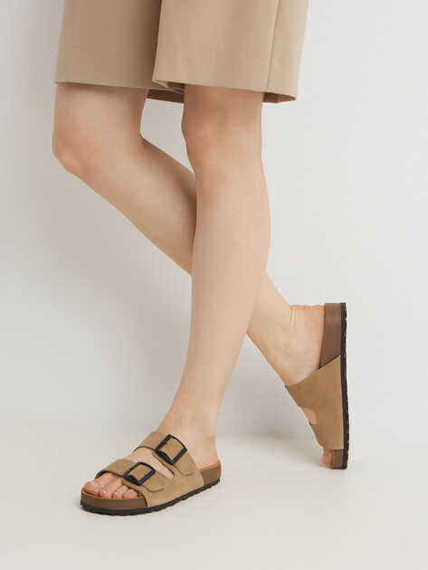 Женские шлепанцы BIO GREEN, Артикул 15414, темно-бежевый | 4420521. Ракурс 2