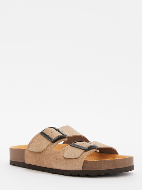 Женские шлепанцы BIO GREEN, Артикул 15414, темно-бежевый | 4420521. Ракурс 3