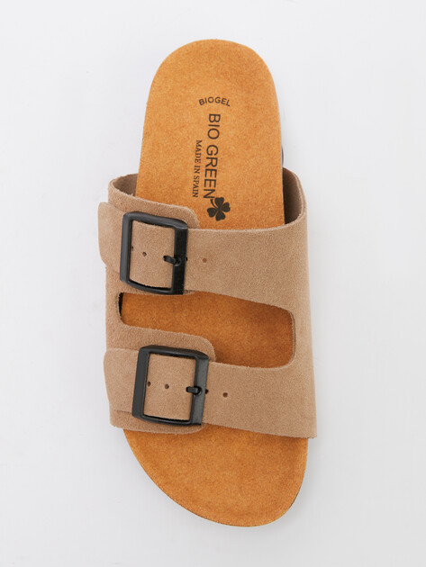 Женские шлепанцы BIO GREEN, Артикул 15414, темно-бежевый | 4420521. Ракурс 5