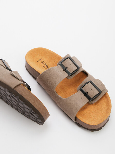 Женские шлепанцы BIO GREEN, Артикул 15414, серо-бежевый | 4420547. Ракурс 6