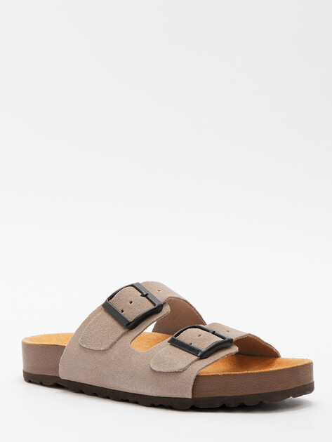 Женские шлепанцы BIO GREEN, Артикул 15414, бежево-серый | 4420583. Ракурс 3