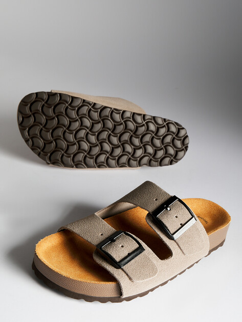 Женские шлепанцы BIO GREEN, Артикул 15414, бежево-серый | 4420583. Ракурс 6