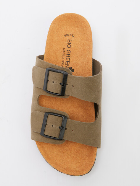 Женские шлепанцы BIO GREEN, Артикул 15414, светлый хаки | 4420601. Ракурс 5