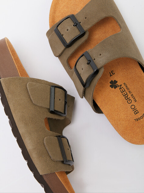 Женские шлепанцы BIO GREEN, Артикул 15414, светлый хаки | 4420601. Ракурс 6