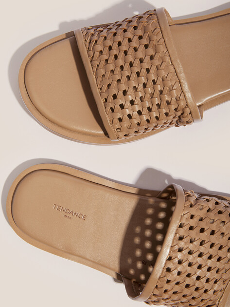 Женские шлепанцы TENDANCE, Артикул V1676-68, темно-бежевый | 4428138. Ракурс 4
