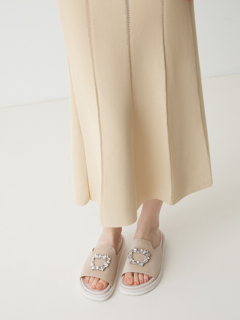 Женские шлепанцы GIOVANNI FABIANI, Артикул S25132, пыльно-бежевый | 4430633. Ракурс 2