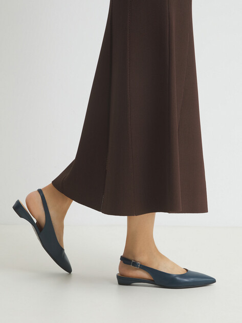 Женские туфли с открытой пяткой (слинг-бэк) GIOVANNI FABIANI, Артикул S25262, темно-синий | 4431380. Ракурс 2