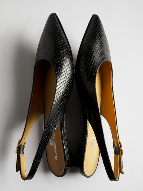 Женские туфли с открытой пяткой (слингбэк) GIOVANNI FABIANI, Артикул S25262, черный | 4431444. Ракурс 6