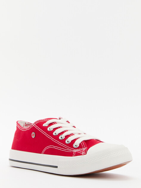 Женские кеды из денима LEE COOPER, Артикул 24LC145W, красный | 4436598. Ракурс 2