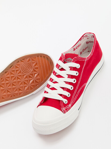 Женские кеды из денима LEE COOPER, Артикул 24LC145W, красный | 4436598. Ракурс 5