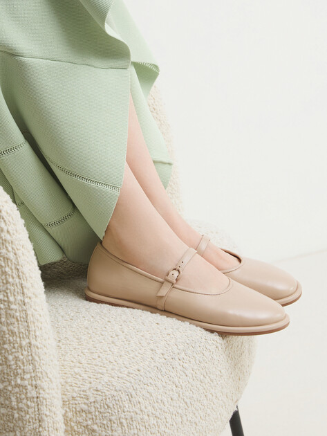 Балетки мэри-джейн TENDANCE, Артикул PZ3183S-1, розовато-бежевый | 4436827. Ракурс 2