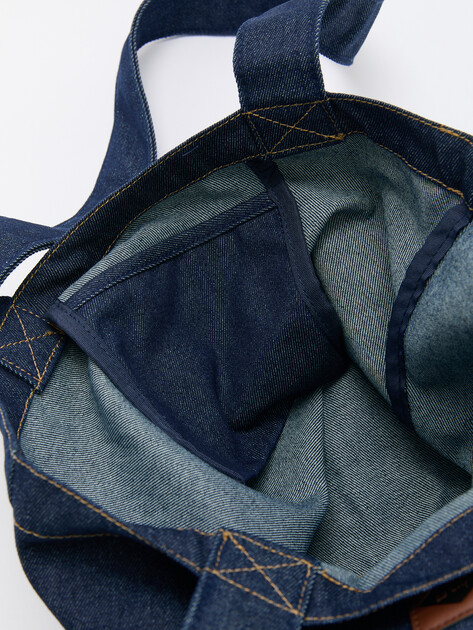 Женский шоппер из денима LEE COOPER, Артикул LC-SHOPPER-184SS, темно-синий | 4437604. Ракурс 5