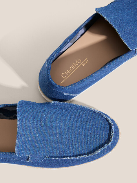 Мужские эспадрильи из денима CREATIVO SPAIN, Артикул 2703, синий | 4437729. Ракурс 4