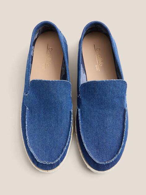 Мужские эспадрильи из денима CREATIVO SPAIN, Артикул 2703, синий | 4437729. Ракурс 5