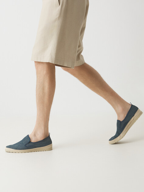 Мужские слипоны CREATIVO SPAIN, Артикул 3509, серо-синий | 4437754. Ракурс 2